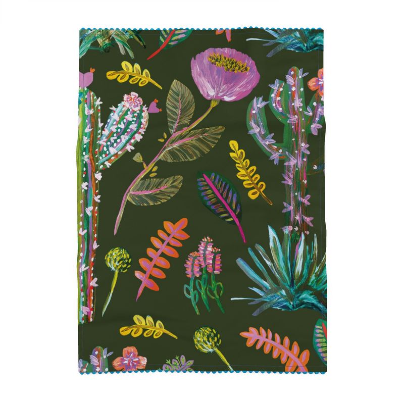 Electric Botanical Tea Towel
