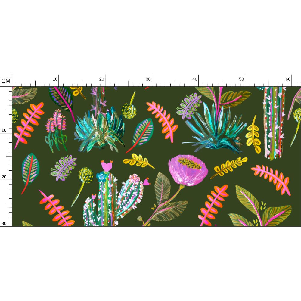 Electric Botanical Wallpaper Samples