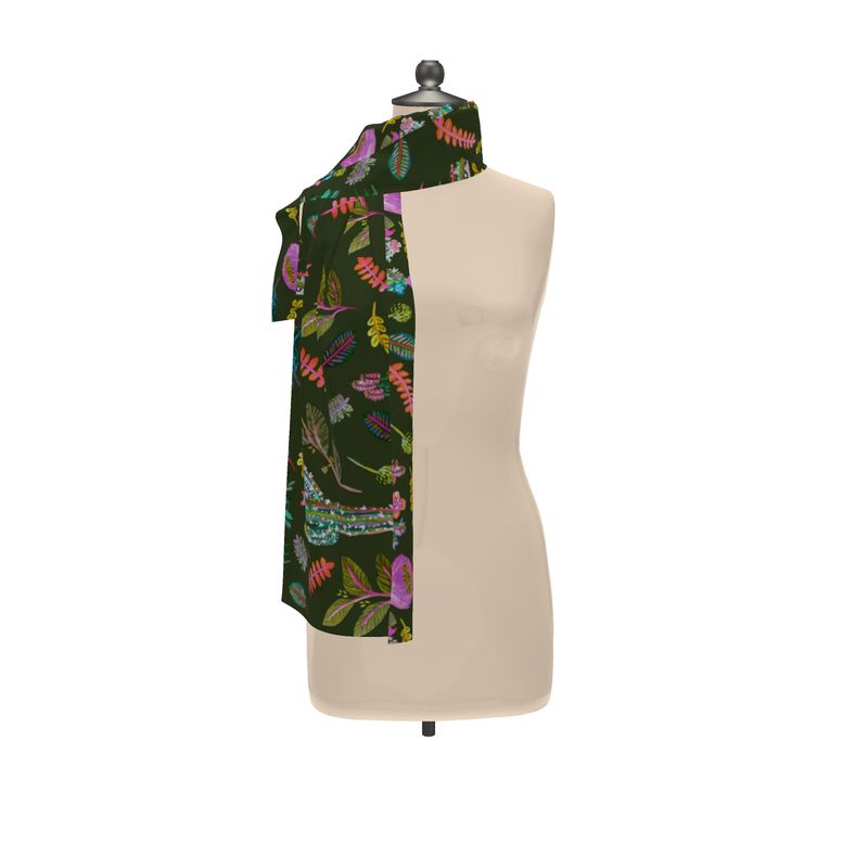 Electric Botanical Double-Sided Scarf